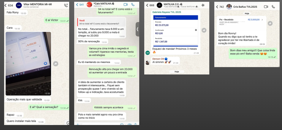 Prints de conversas de alunos 1